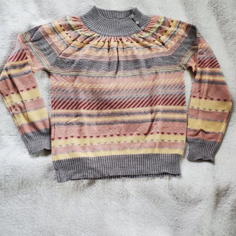 Vintage Designations Smocked Sweater, Sz L